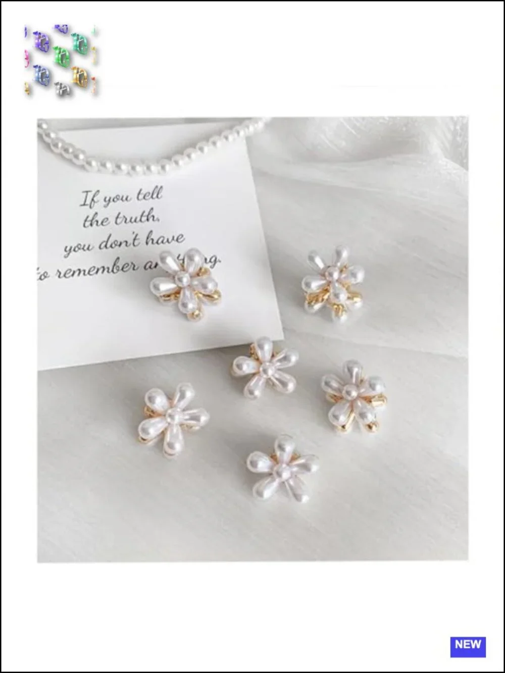 Mini Pearl Hair Claw Clip Set Strong Hold No Slip Hair Accessories Styling